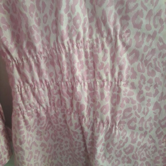 Joan Rivers Blazer Jacket Women Medium Pink Leopard Elastic Waist - Picture 5 of 12